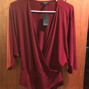 Maroon bodysuit
